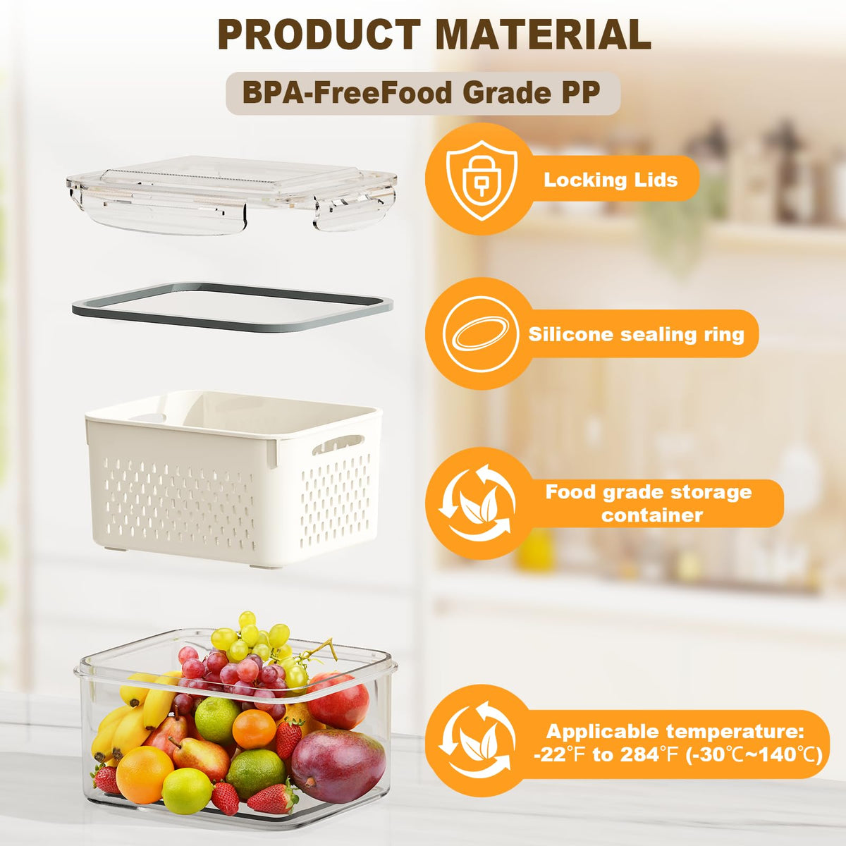 Dayacoco BPA-free PP material ensures safe storage for dairy and produce