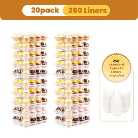 Dayacoco clear cupcake boxes for gifting, preserves frosting and appearance.