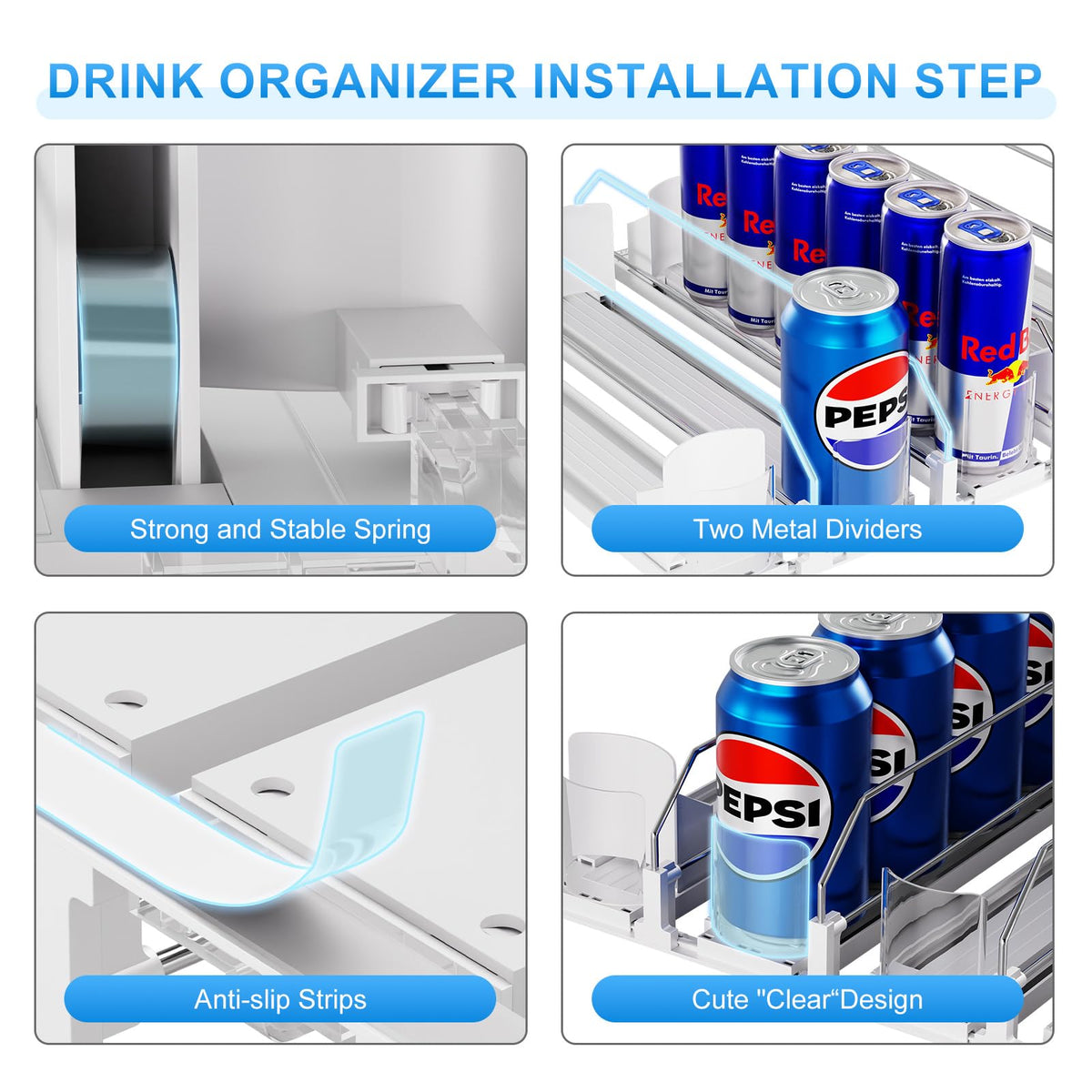 Tool-free assembly demonstrated with adhesive strips for stability.