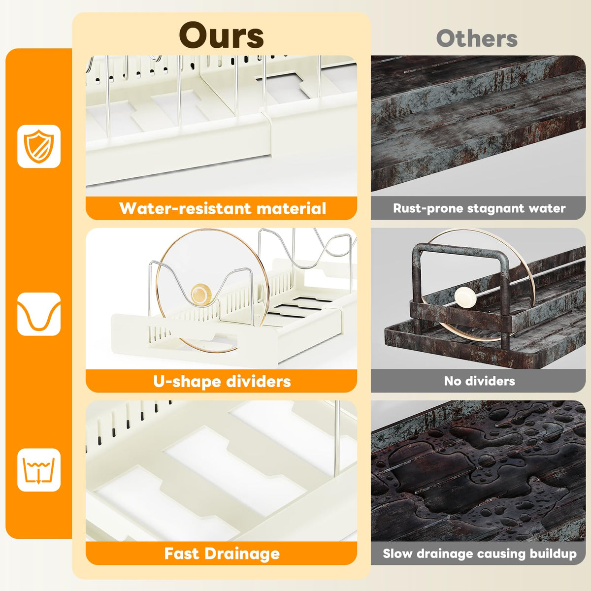 Dayacoco anti-rust coated metal ensures long-lasting use.