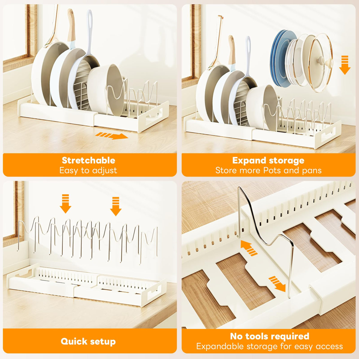 Dayacoco expandable base provides flexible cabinet storage.