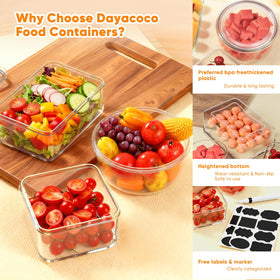 Dayacoco labelled containers with marker simplify meal planning