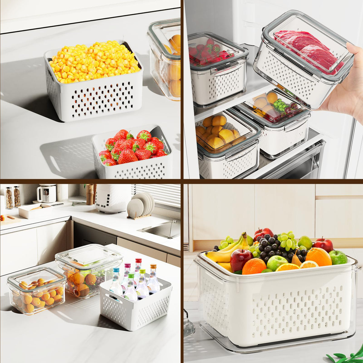 Dayacoco fridge storage helps keep berries meats and produce neatly organized