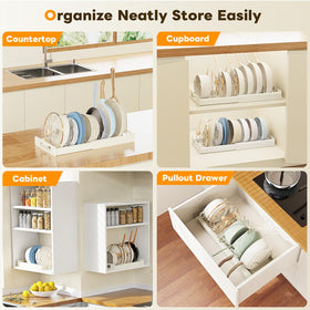 Dayacoco space-saving design stores pots, pans, and lids neatly.