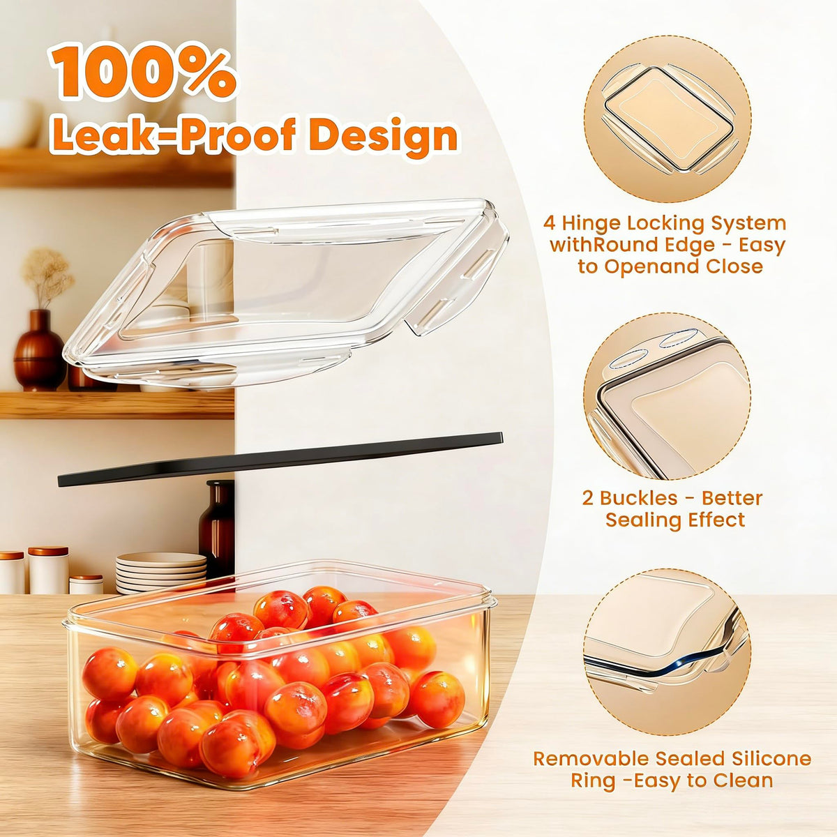 Dayacoco transparent plastic bowls show contents at a glance