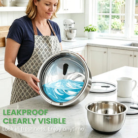 Dayliyum clear lids with valve promote tight seal and easy venting.