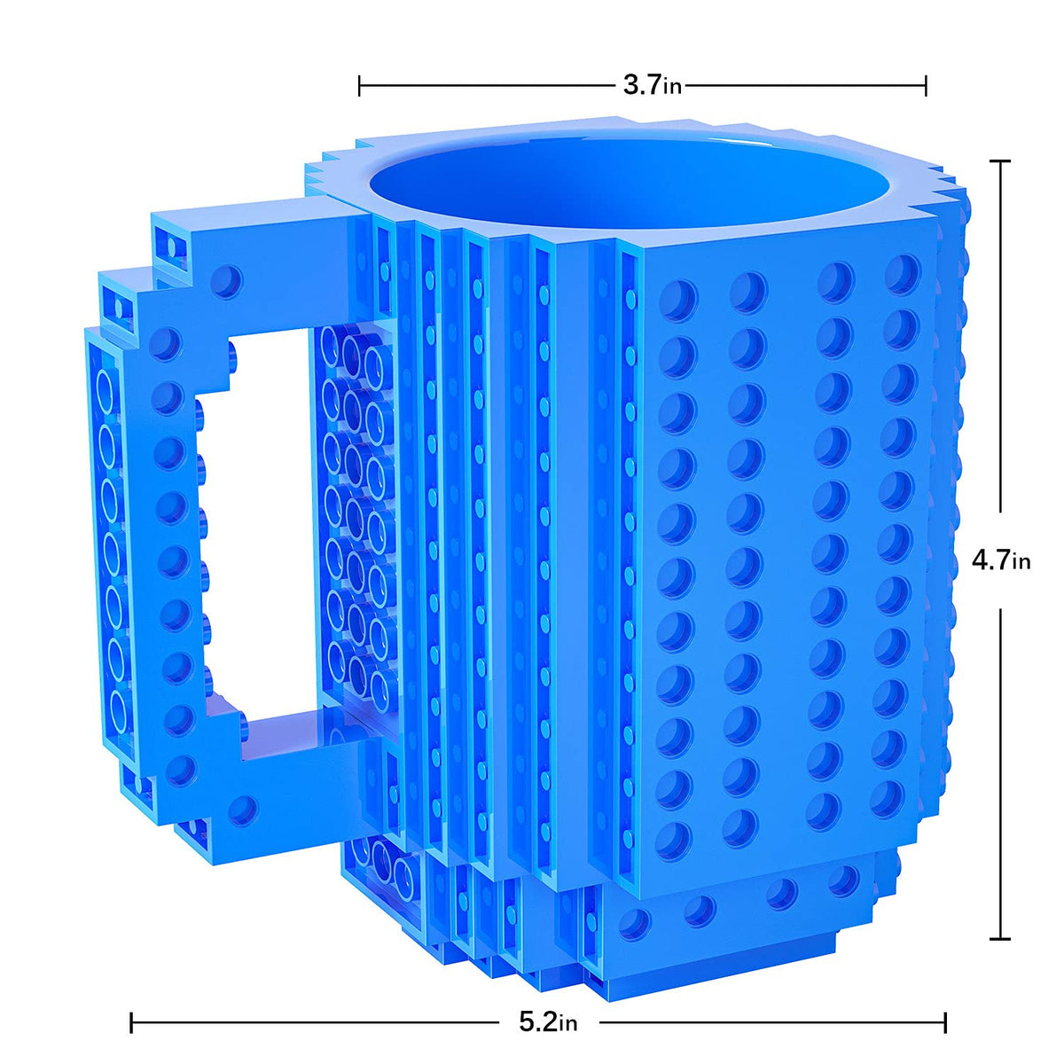 DAYMOO Build-on Brick Mug is compatible with major brands for expandability.