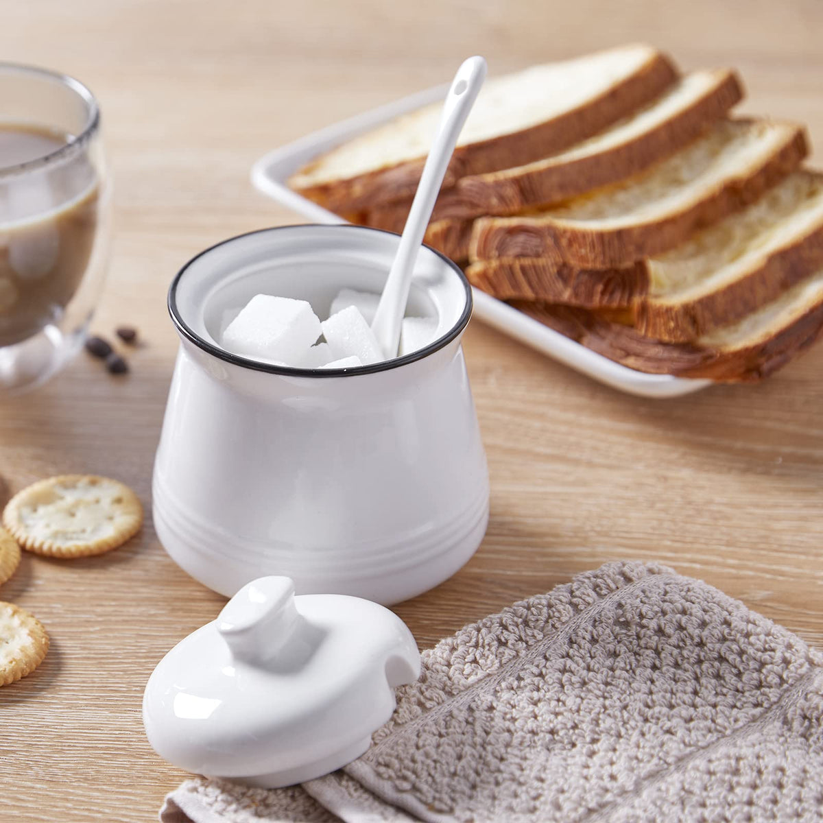 DAYYET 12oz sugar bowl for small countertops and busy mornings.