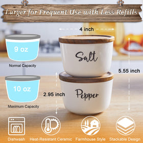 DAYYET ceramic salt container is durable and free from plastics.