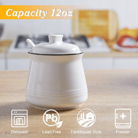 DAYYET sugar bowl modern country design fits your coffee bar decor.