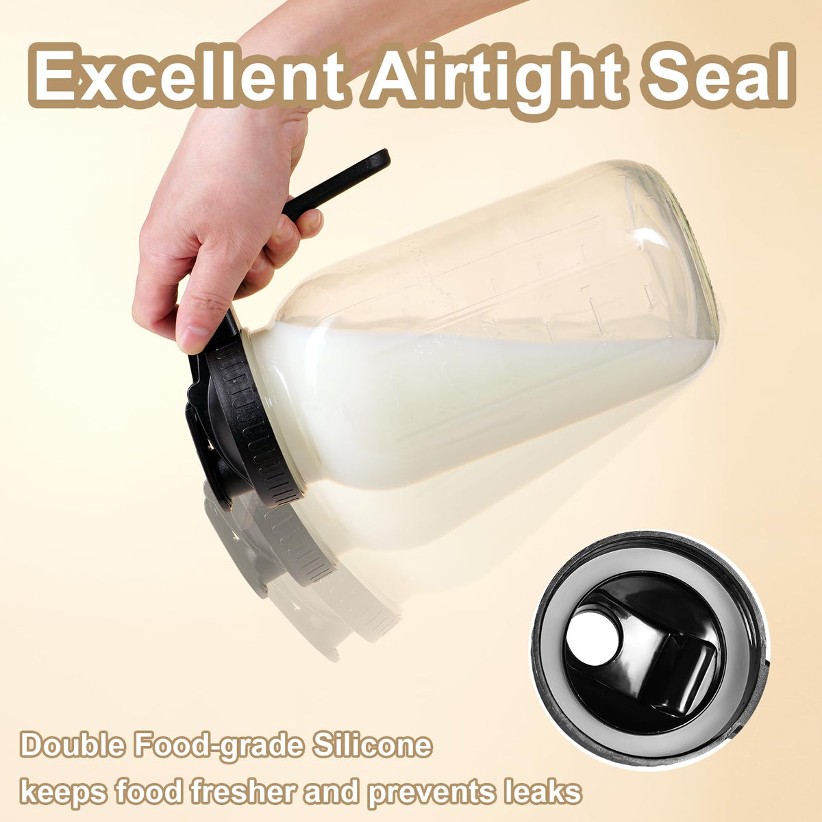 DAZHICN BPA-free glass jug ideal for iced tea and cold brew.