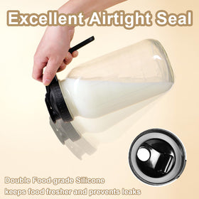 DAZHICN BPA-free glass jug ideal for iced tea and cold brew.
