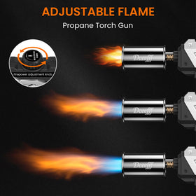 Dceefff torch gun adjustable flame knob for precise control