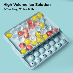DclobTop ice ball maker produces 93 x 1.2-inch spheres for chilling.