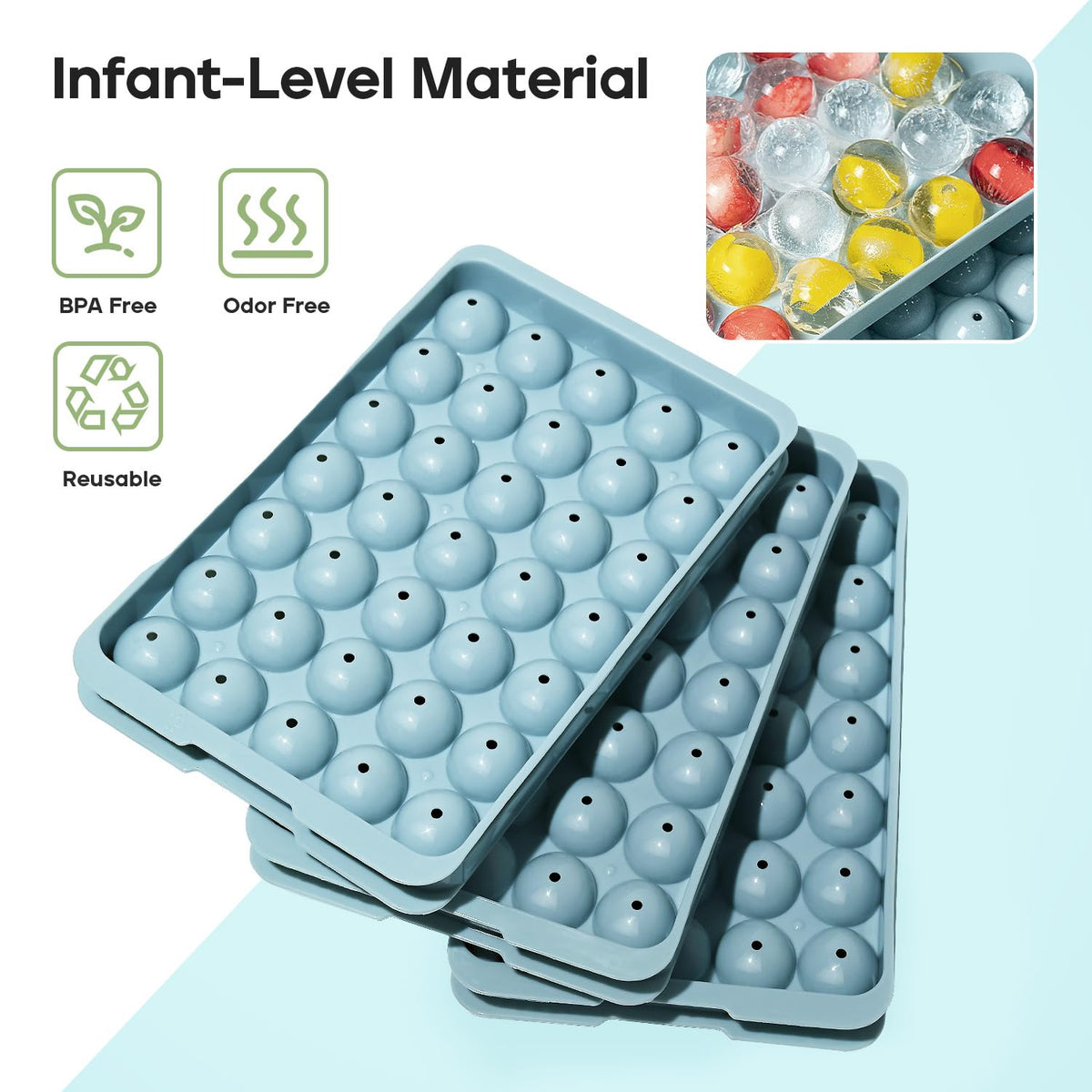 DclobTop stackable freezer trays save space during busy prep.