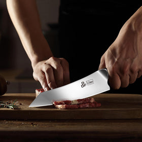 DDF iohEF balanced knife set with stainless steel handle for comfortable use.