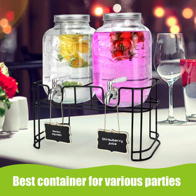 DD&HAPP leakproof stainless steel spigot on glass dispenser for clean pours