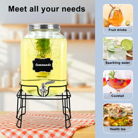 DD&HAPP lemonade dispenser with infuser for fresh fruit flavors