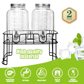 DD&HAPP lemonade dispenser with ice cylinder keeps drinks cold at events