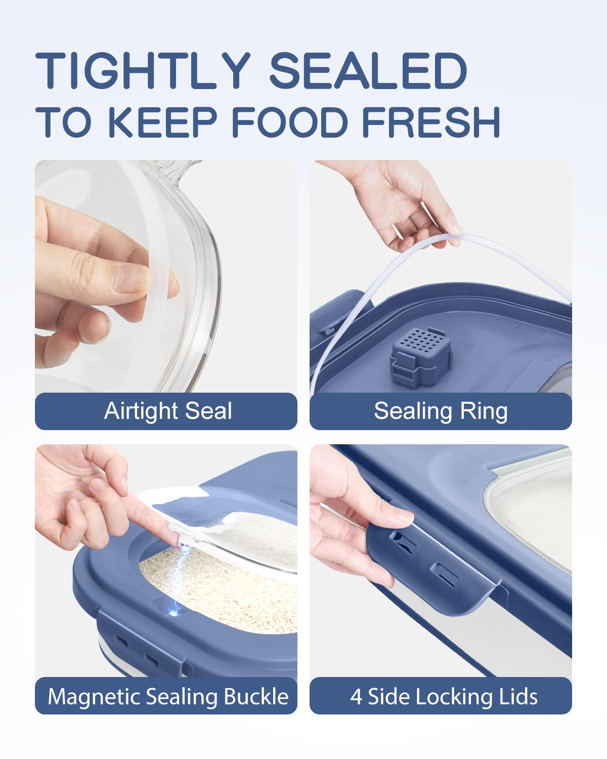 DDMOMMY detachable wheels enable easy movement of heavy food containers
