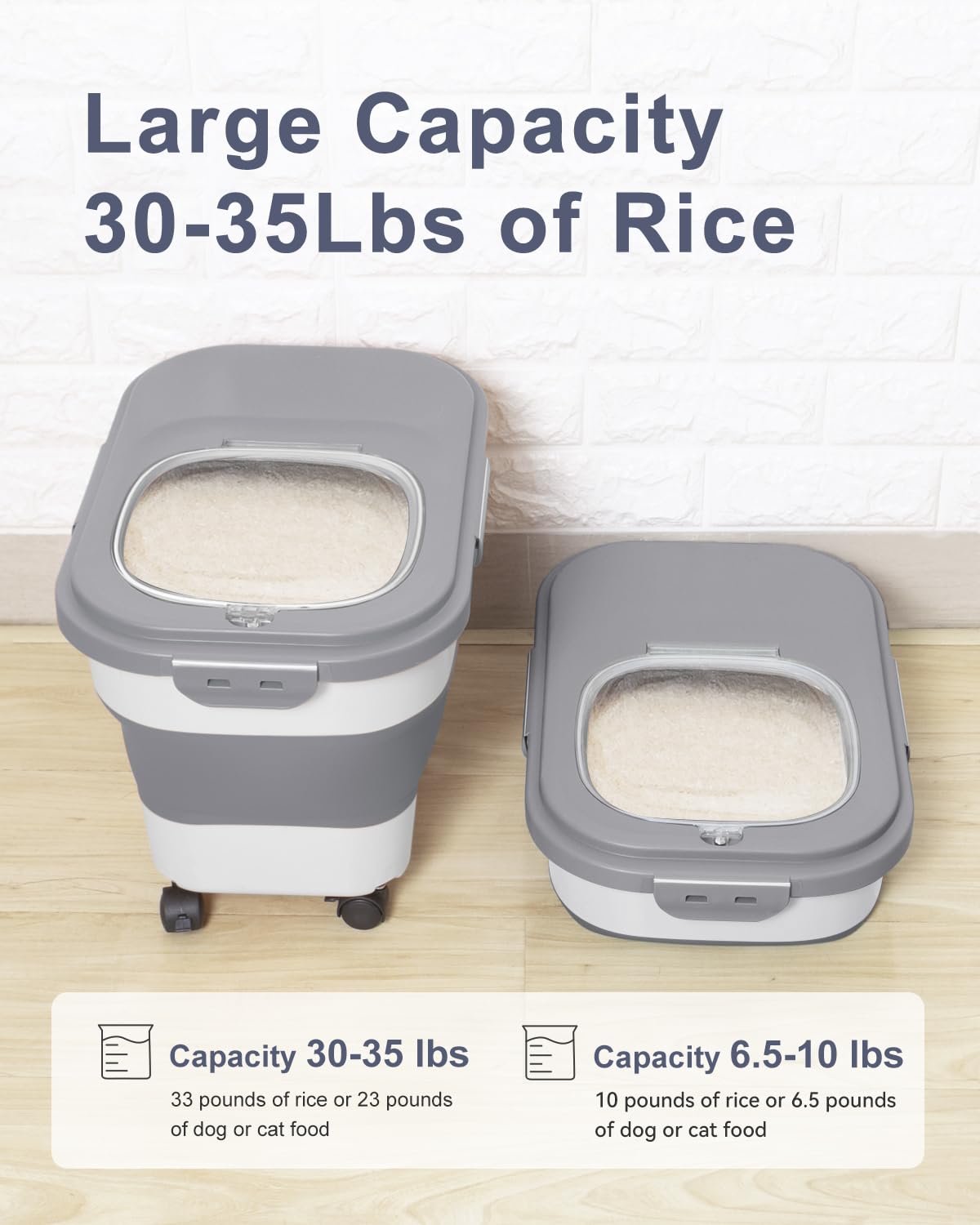 DDMOMMY airtight locking lid keeps rice fresh and moisture-free.