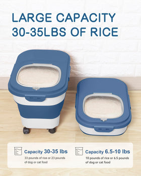 DDMOMMY rice storage container folded size for compact pantry storage