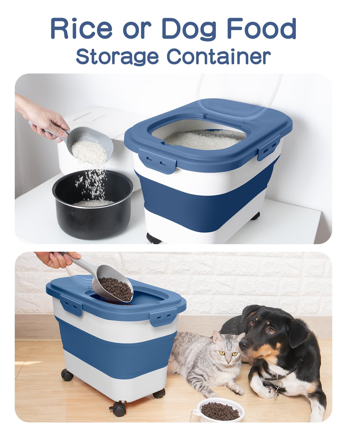 DDMOMMY versatile storage for rice, pet food, flour, and more