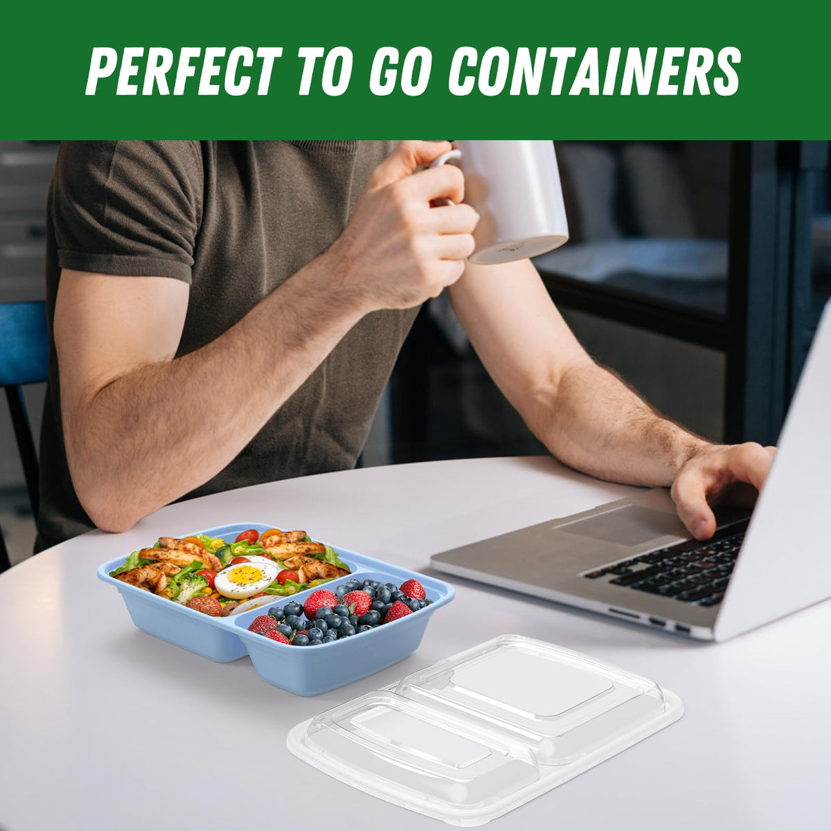Dealusy blue meal prep containers for everyday use
