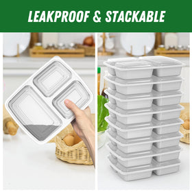 Dealusy BPA-free silver meal prep containers for reliable reuse.