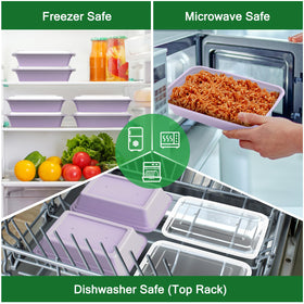 Dealusy durable plastic food storage containers designed for repeated use