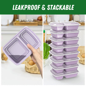 Dealusy freezer-safe stackable containers for meal planning.