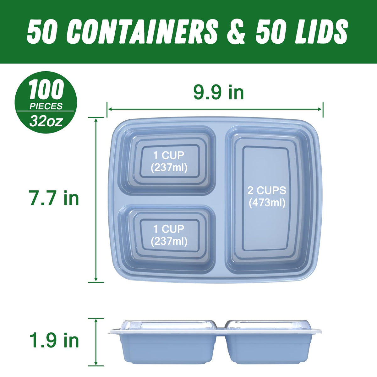 Dealusy leakproof lid ensuring stackable, leak-free transport