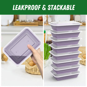 Dealusy lilac color meal prep containers for stylish daily use