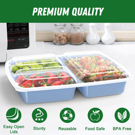 Dealusy microwave and freezer safe plastic container for quick reheats
