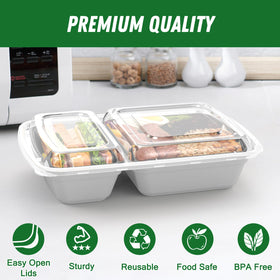 Dealusy microwave and freezer safe plastic for versatile prep.