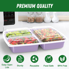 Dealusy microwave and freezer safe 32 oz containers for reheating and freezing.