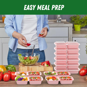 Dealusy three-compartment pink container aids portion control for meals