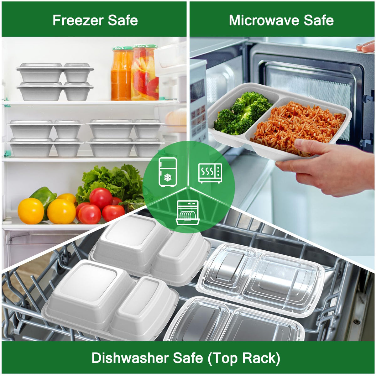 Dealusy stackable design saves fridge and freezer space.