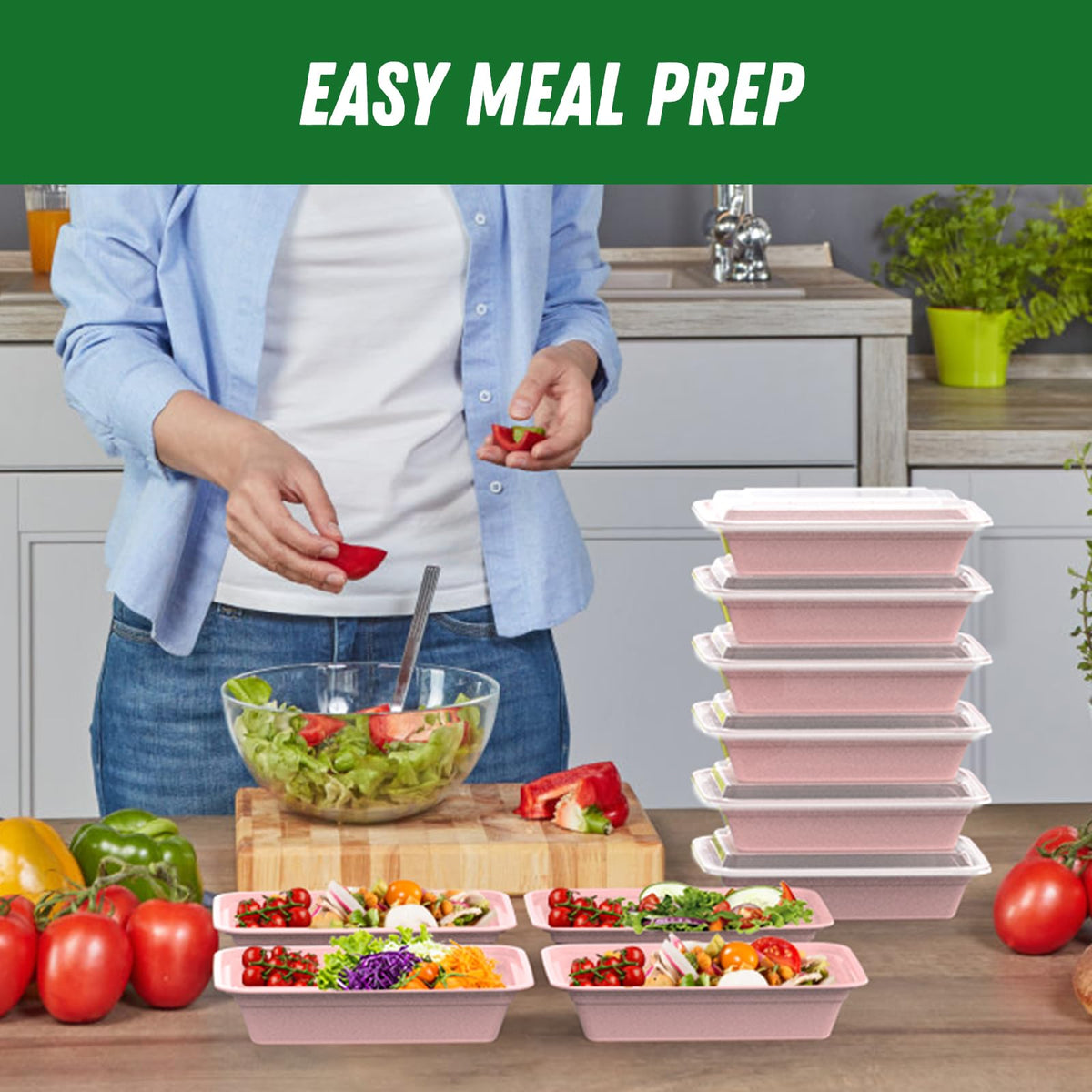 Dealusy stackable design saving space in fridge and cabinet