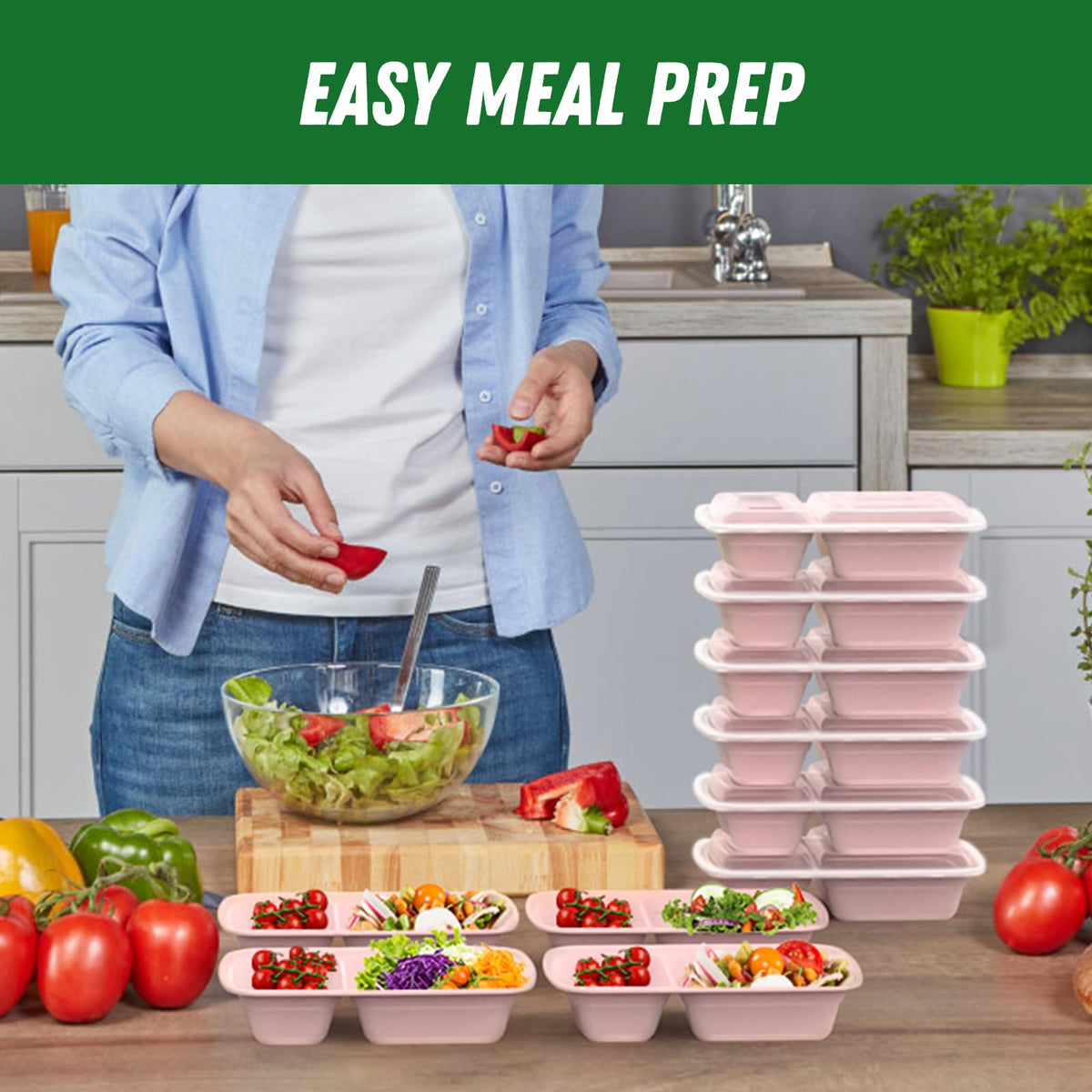 Dealusy pink lid makes take-out lunches easy to spot.