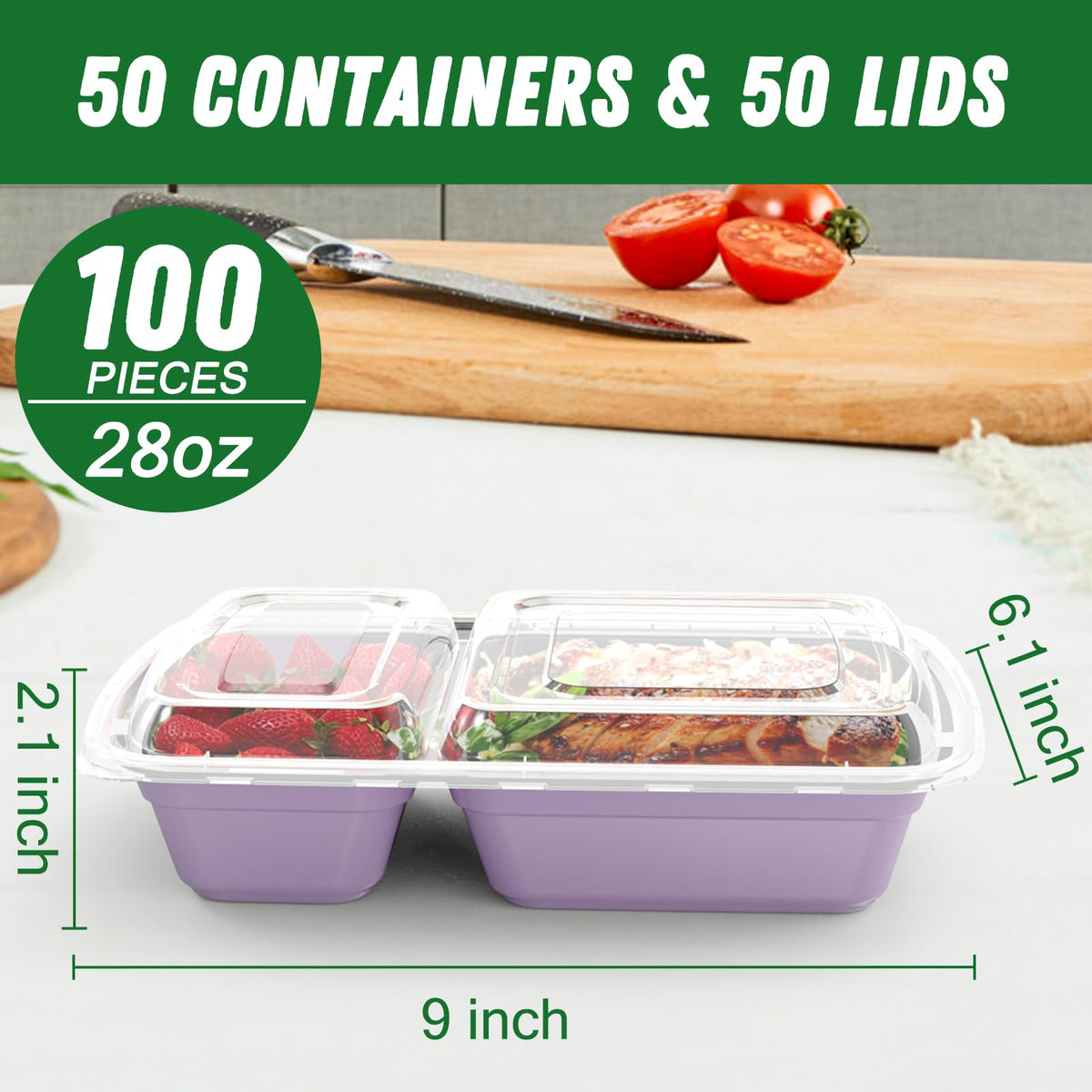 Dealusy two-compartment design showing separate portions.