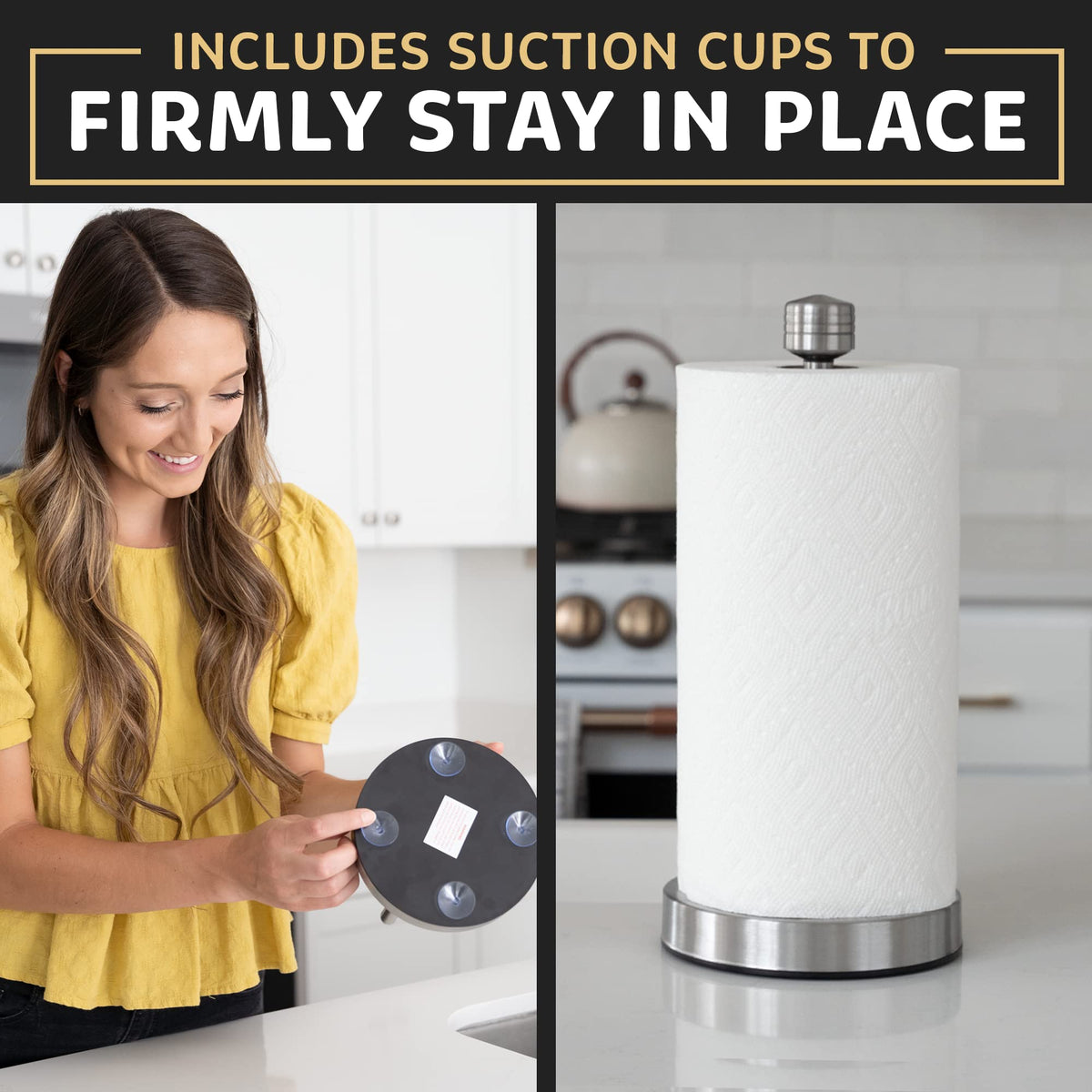 Dear Household holds standard paper towel rolls for easy replacement