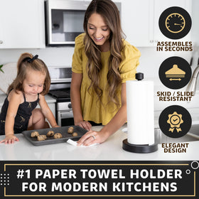 Dear Household stable base with suction cups prevents sliding on slick counters during busy tasks.