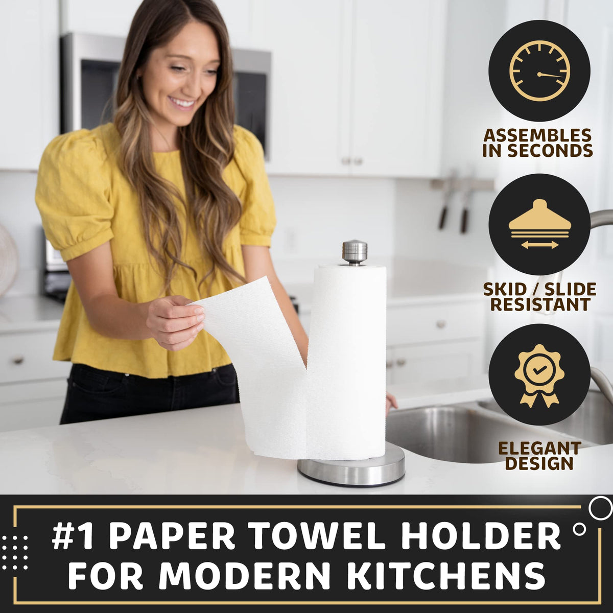 Dear Household weighted base with suction cups keeps it stable
