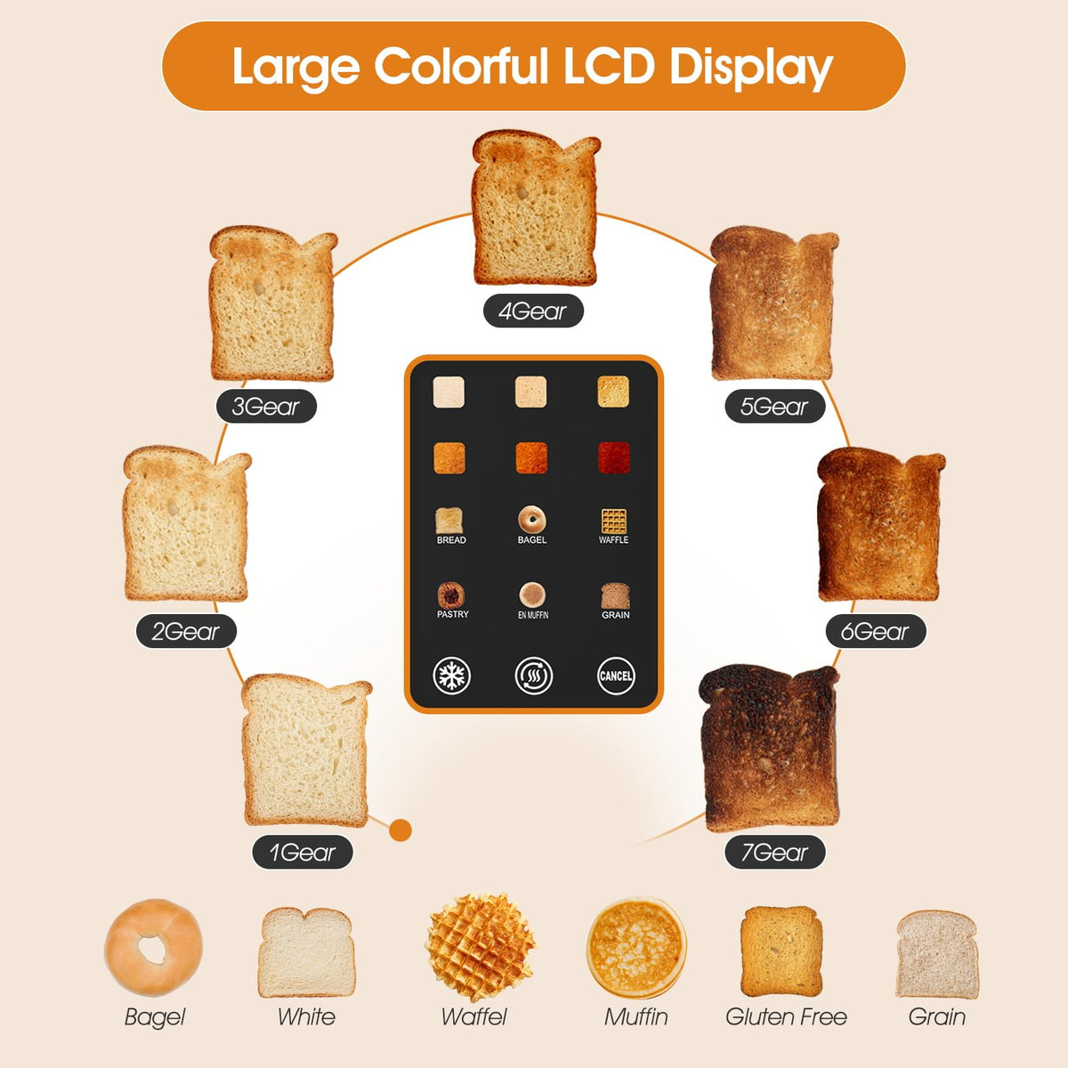Dear Morning extra-wide slots adapt to bagels, waffles, and artisan loaves.