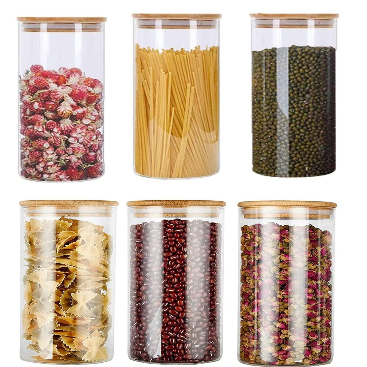 Dearwell airtight glass canister keeps coffee beans fresh and visible.