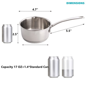 DEAYOU butter warmer dual pour spouts enable left- or right-handed pouring.
