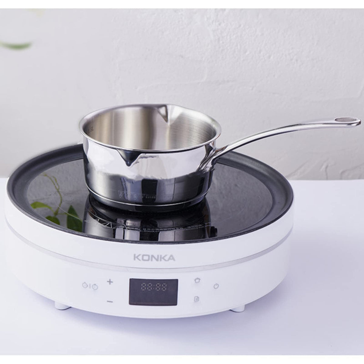 DEAYOU butter warmer doubles as a small sauce pan for warming milk or syrups.