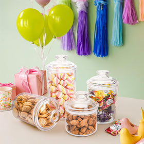 DEAYOU cookies and candy jar adds decor while storing treats