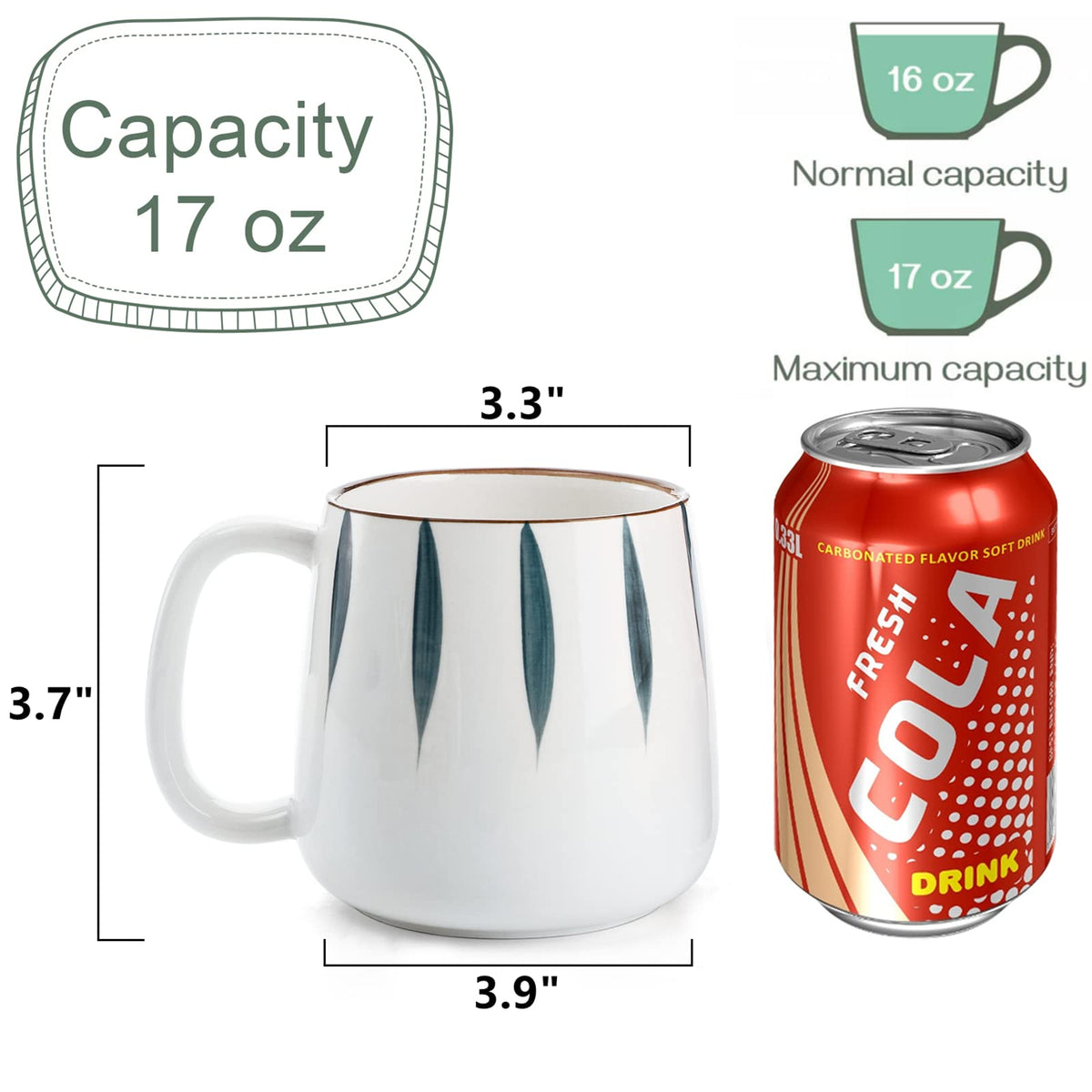 DEAYOU hand-painted patterns on mugs add chic tea-time style.